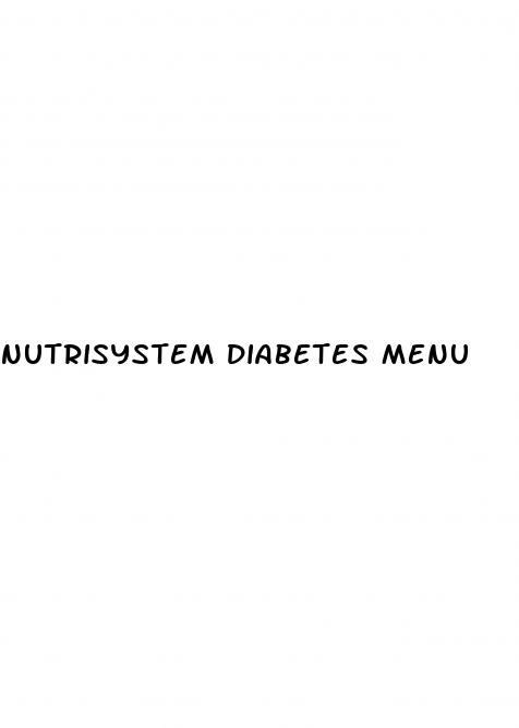 nutrisystem diabetes menu