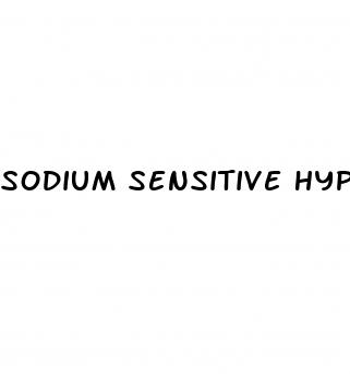 sodium sensitive hypertension