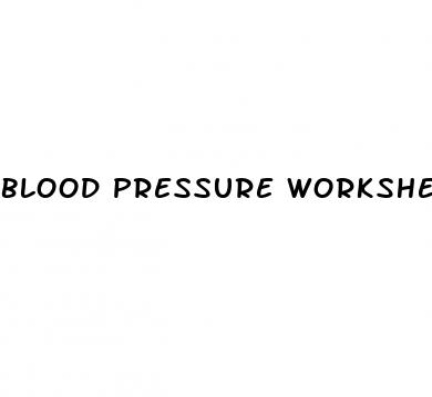 blood pressure worksheet