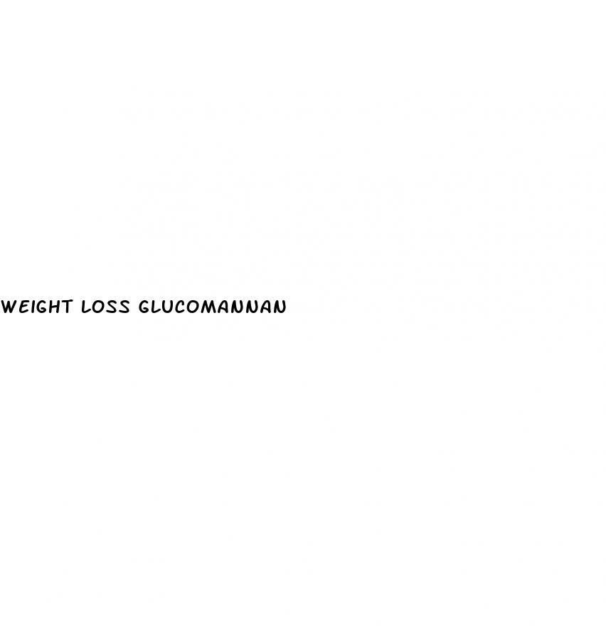 weight loss glucomannan