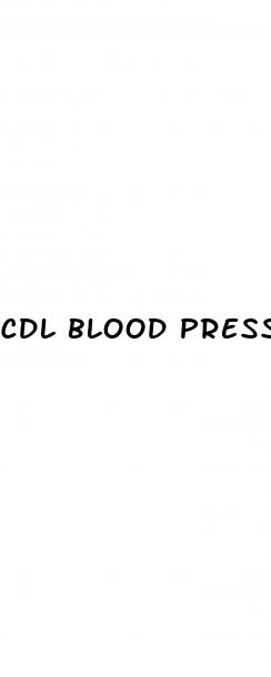 cdl blood pressure