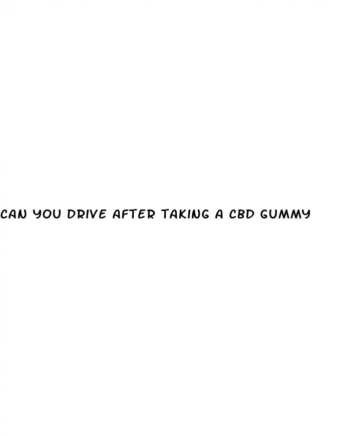 can you drive after taking a cbd gummy