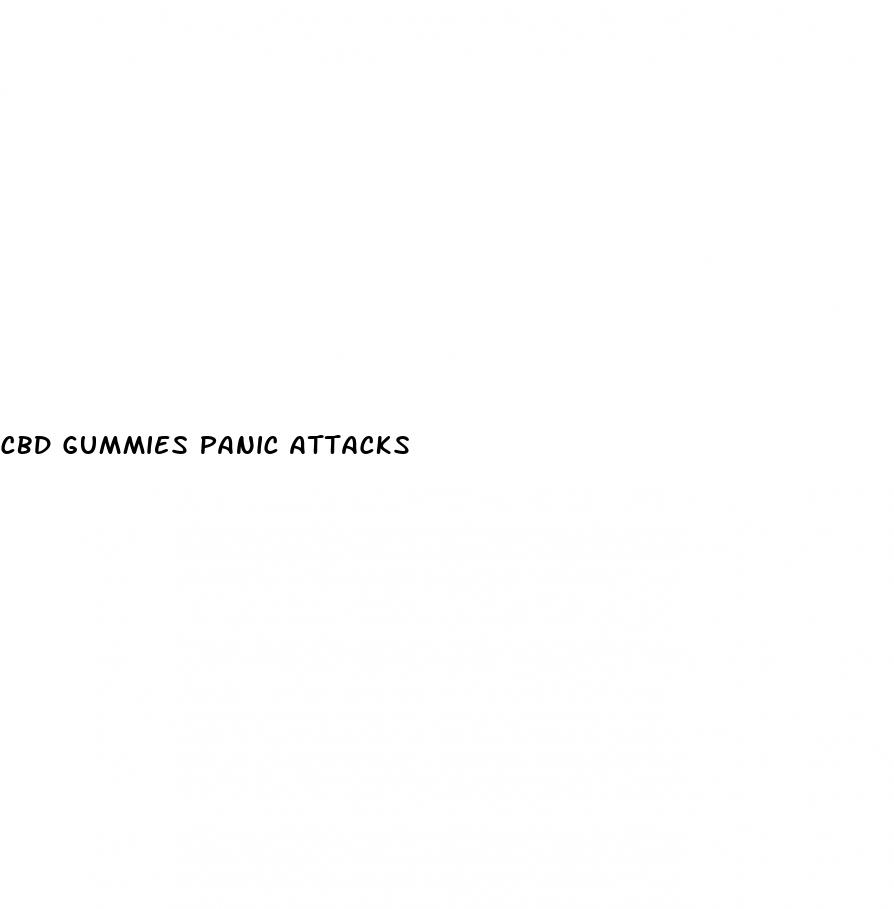 cbd gummies panic attacks