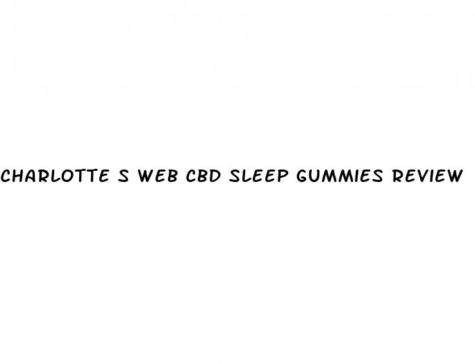charlotte s web cbd sleep gummies review