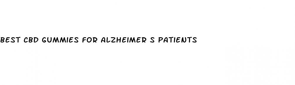 best cbd gummies for alzheimer s patients