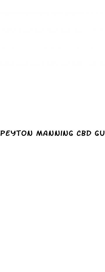 peyton manning cbd gummies