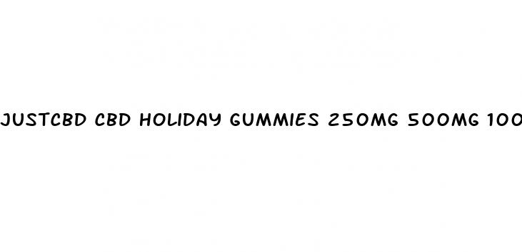 justcbd cbd holiday gummies 250mg 500mg 1000mg