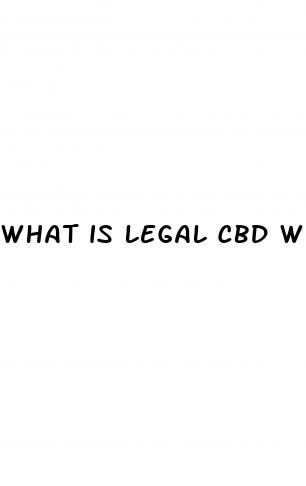 what is legal cbd weed
