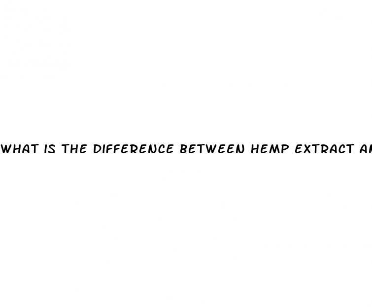 what is the difference between hemp extract and cbd