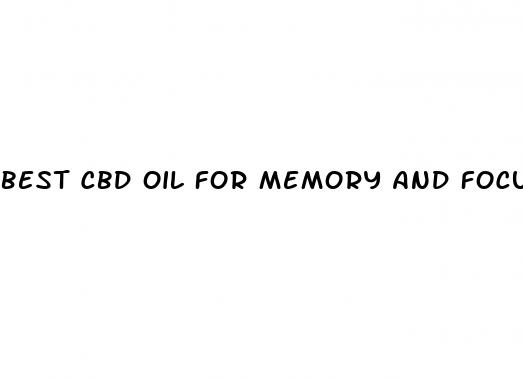best cbd oil for memory and focus