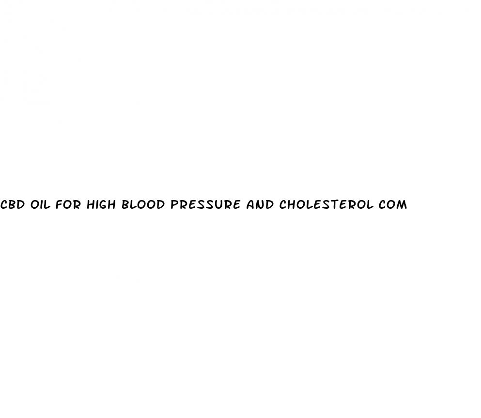 cbd oil for high blood pressure and cholesterol com