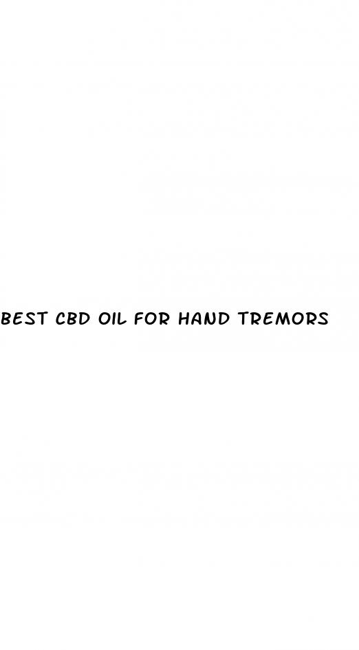 best cbd oil for hand tremors