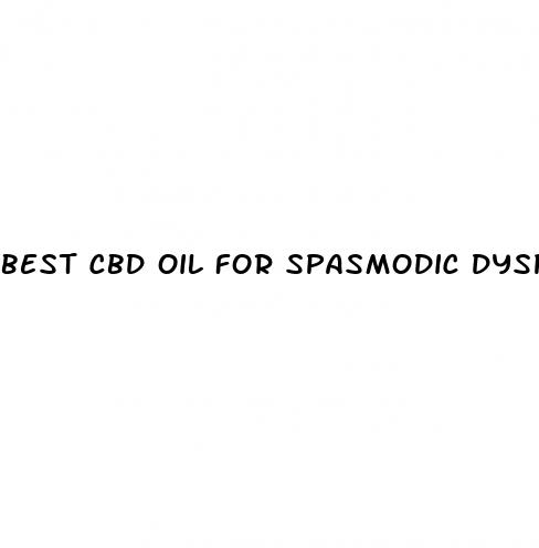 best cbd oil for spasmodic dysphonia