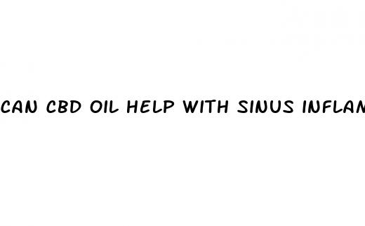 can cbd oil help with sinus inflammation