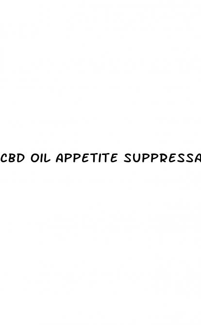 cbd oil appetite suppressant