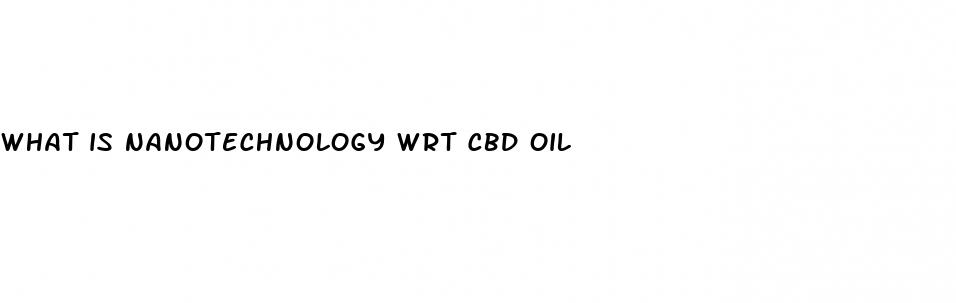 what is nanotechnology wrt cbd oil