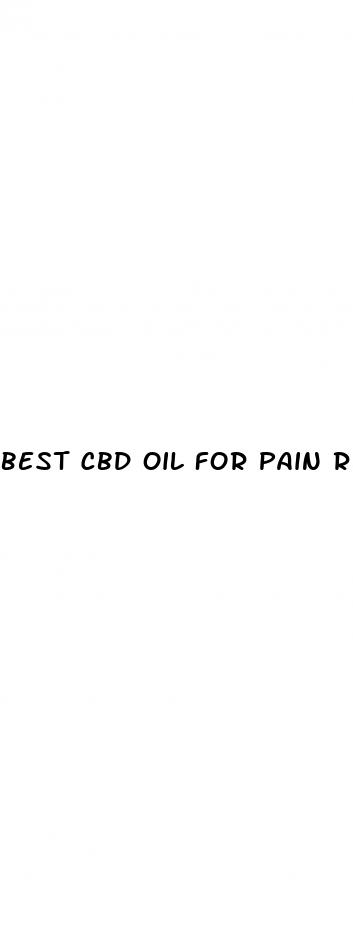 best cbd oil for pain releif