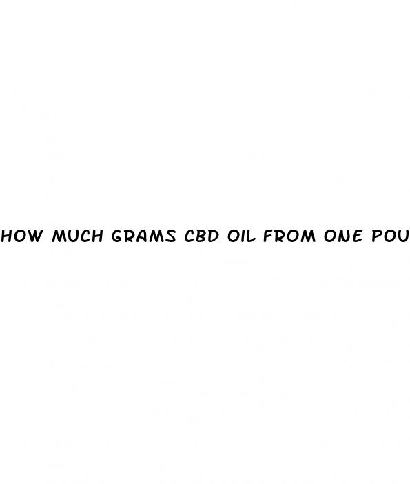 how much grams cbd oil from one pound