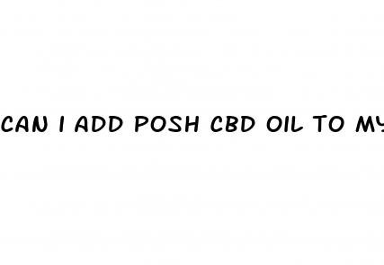 can i add posh cbd oil to my face lotion