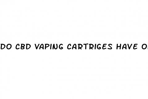 do cbd vaping cartriges have oil in them