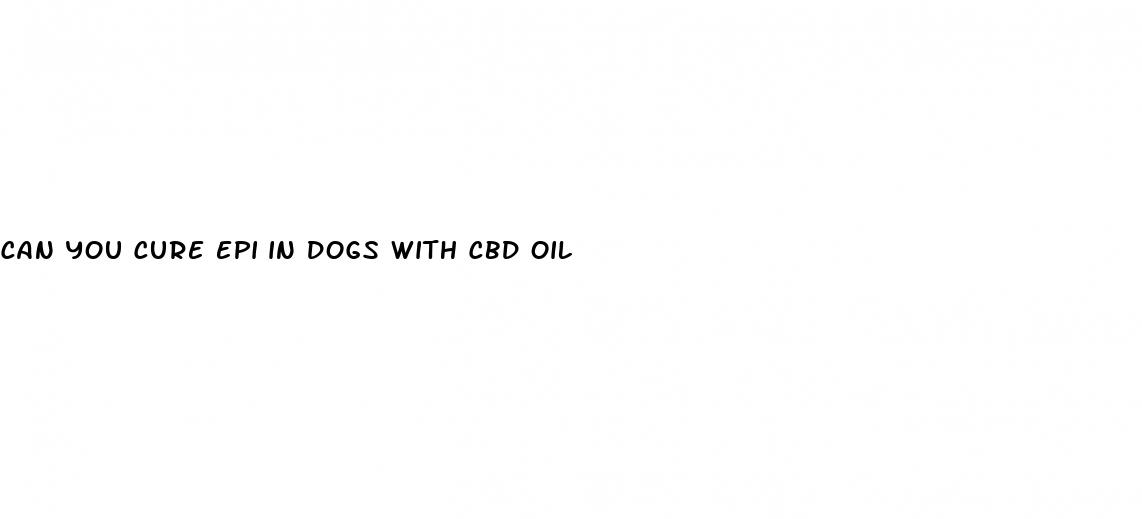 can you cure epi in dogs with cbd oil
