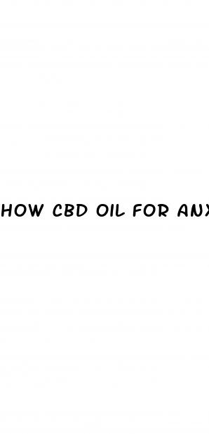 how cbd oil for anxiety
