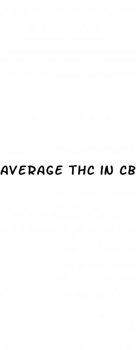 average thc in cbd oil