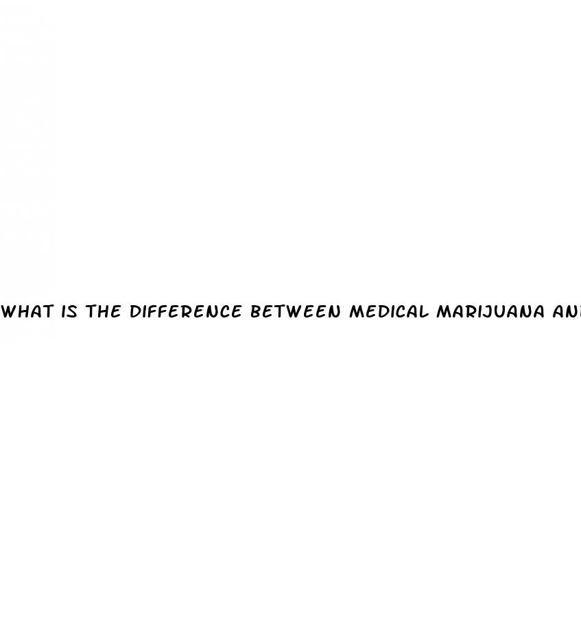 what is the difference between medical marijuana and cbd oil