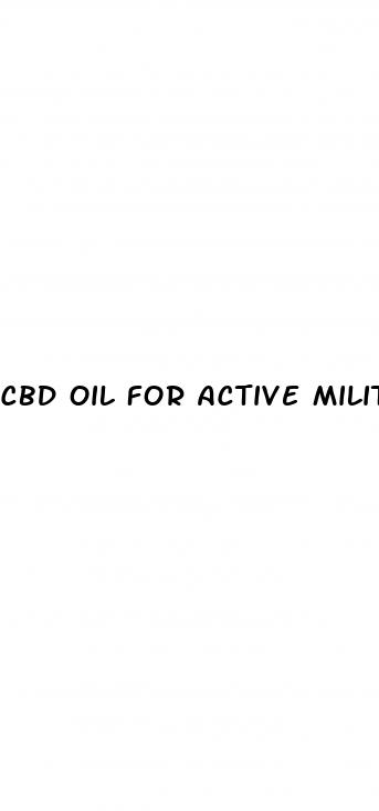 cbd oil for active military