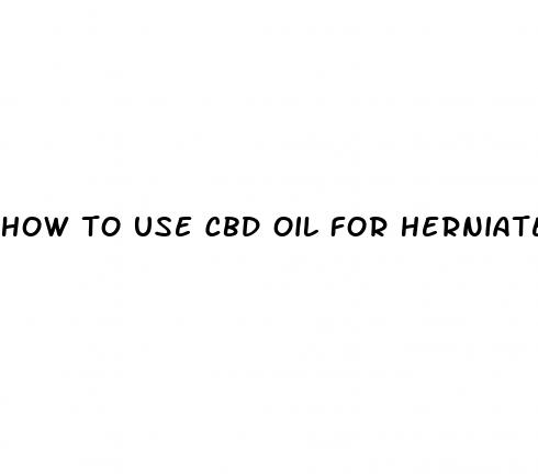 how to use cbd oil for herniated disc