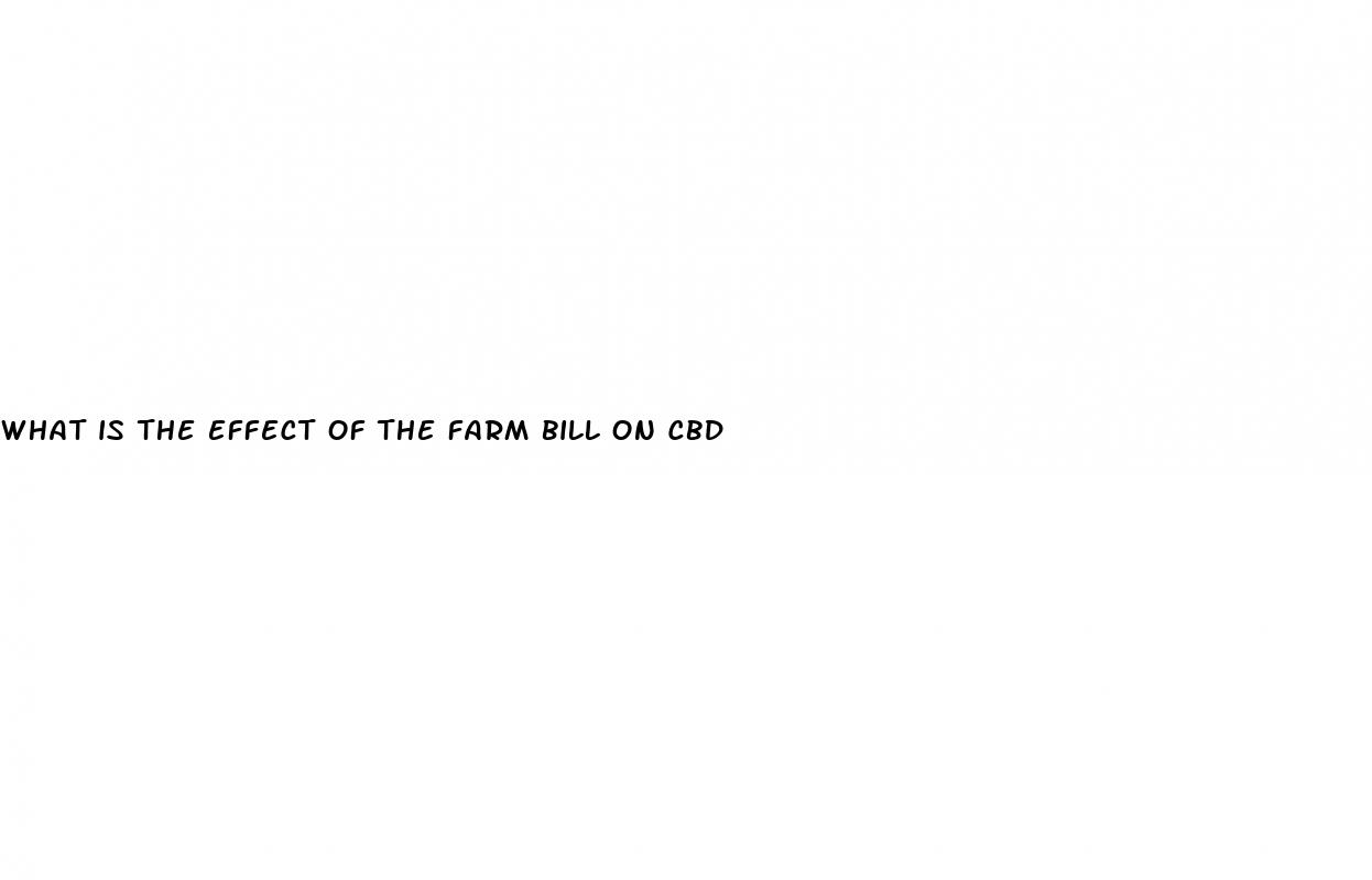 what is the effect of the farm bill on cbd