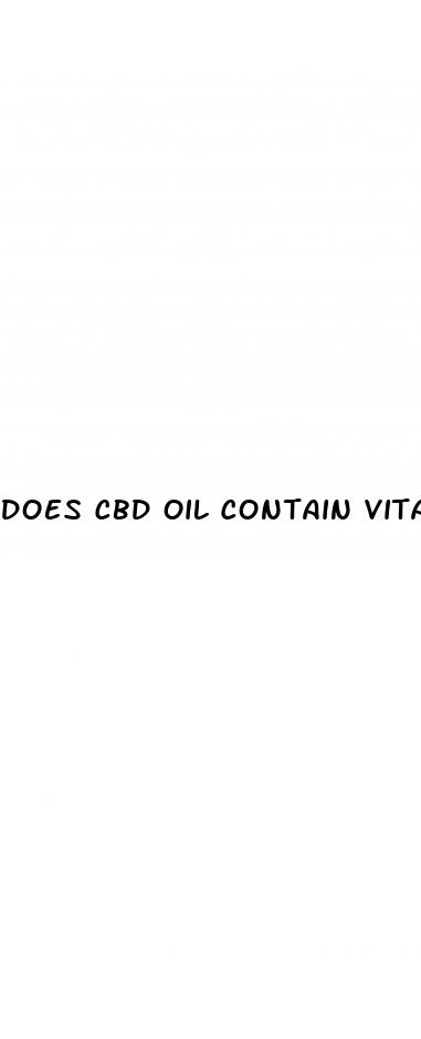 does cbd oil contain vitamin d