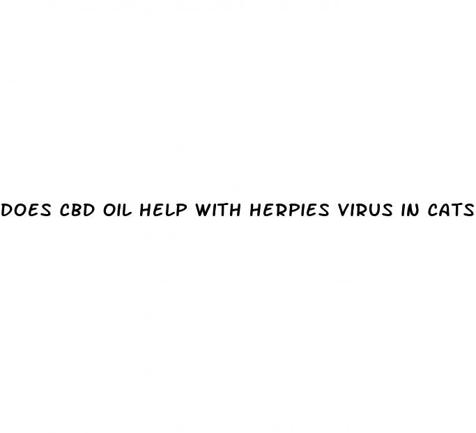 does cbd oil help with herpies virus in cats
