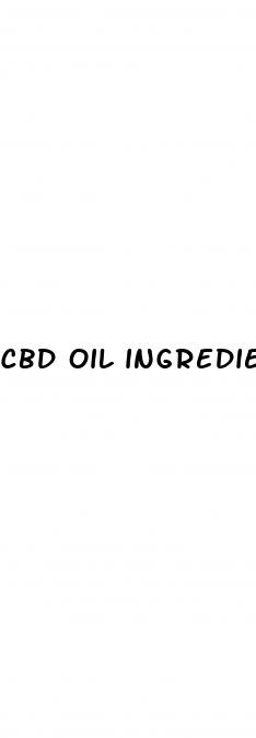 cbd oil ingredients list