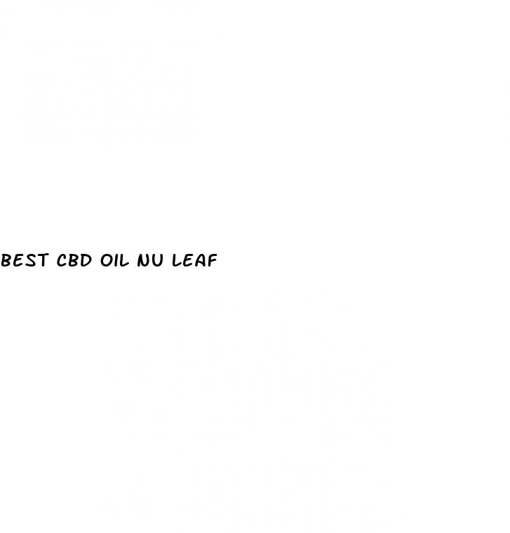 best cbd oil nu leaf