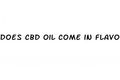 does cbd oil come in flavors