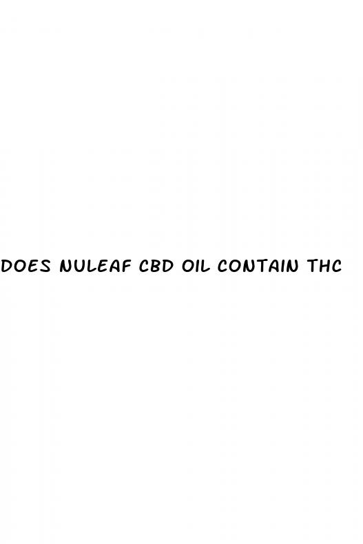 does nuleaf cbd oil contain thc