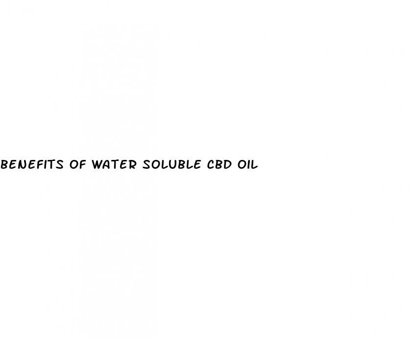 benefits of water soluble cbd oil
