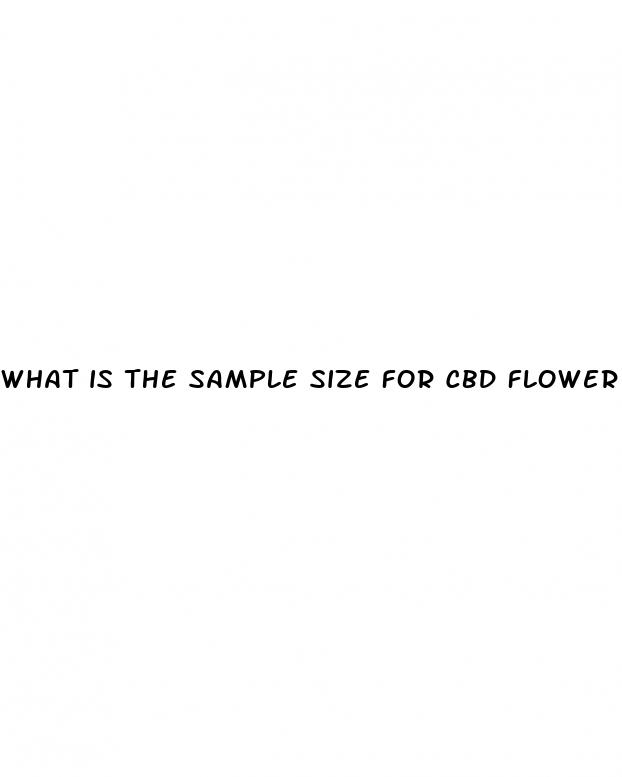 what is the sample size for cbd flower thc levels