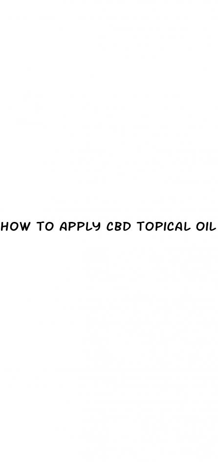 how to apply cbd topical oil