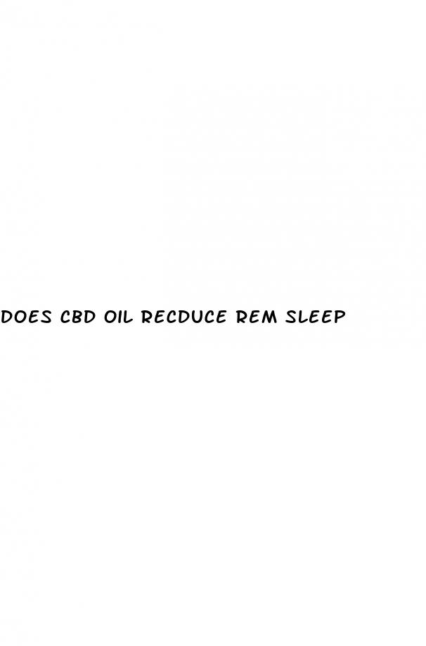 does cbd oil recduce rem sleep