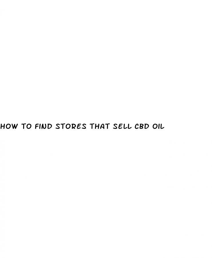 how to find stores that sell cbd oil