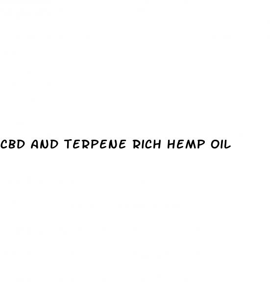 cbd and terpene rich hemp oil
