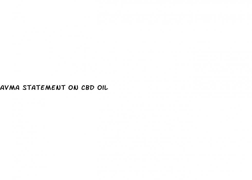 avma statement on cbd oil