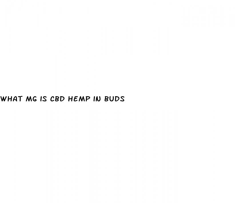 what mg is cbd hemp in buds