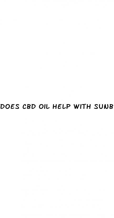 does cbd oil help with sunburn