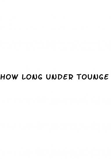 how long under tounge cbd oil