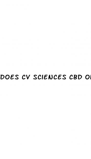 does cv sciences cbd oil contain thc