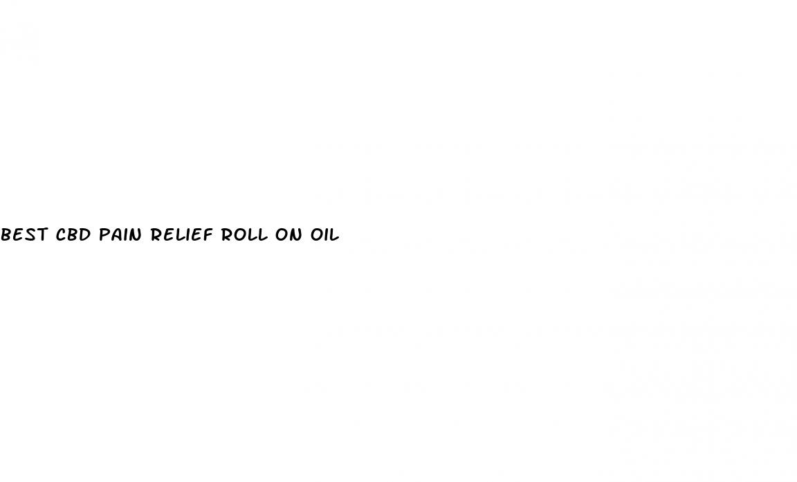 best cbd pain relief roll on oil
