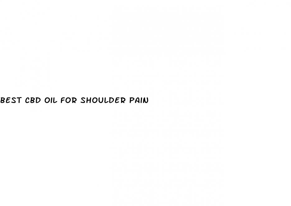 best cbd oil for shoulder pain
